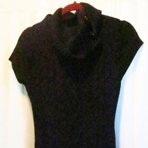 Calvin Klein Sweater Dress Cowell Neck Wool Bend